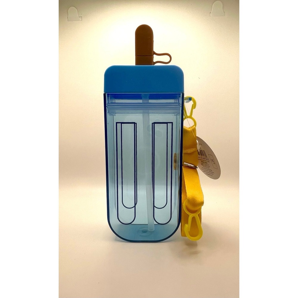 Target Bullseye Blue Popsicle Shaped Novelty Water Bottles W/ Strap 380 ml (NWT)
